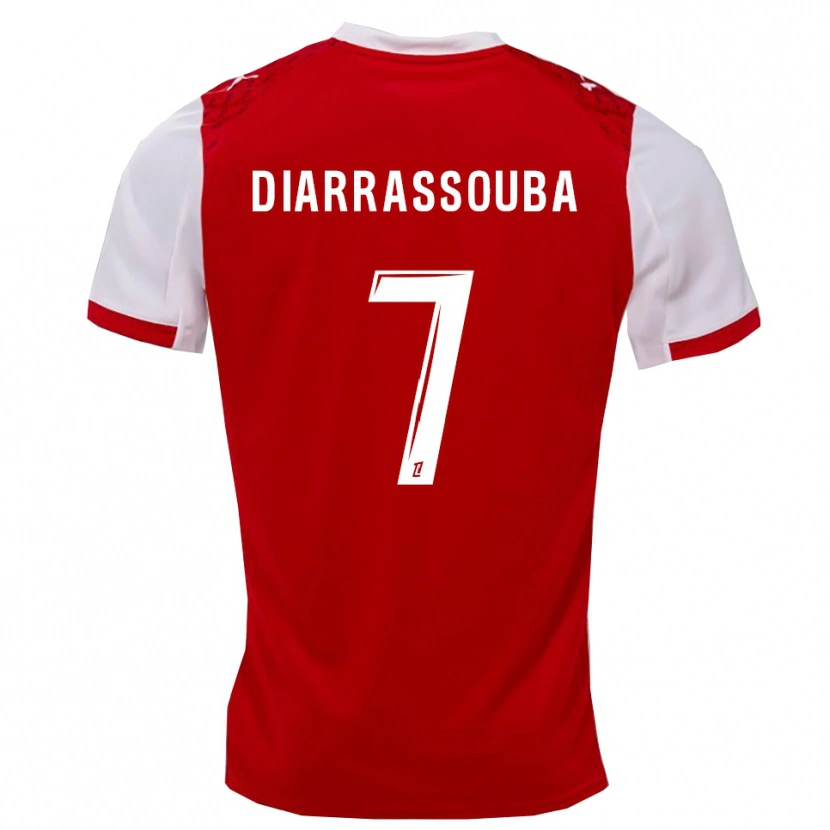 Danxen Bambino Maglia Tidiane Diarrassouba #7 Rosso Bianco Kit Gara Home 2025/26 Maglietta
