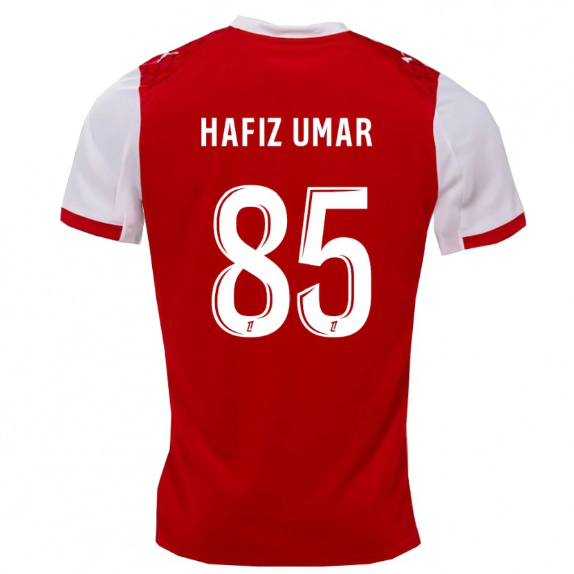 Danxen Bambino Maglia Ibrahim Hafiz Umar #85 Rosso Bianco Kit Gara Home 2025/26 Maglietta