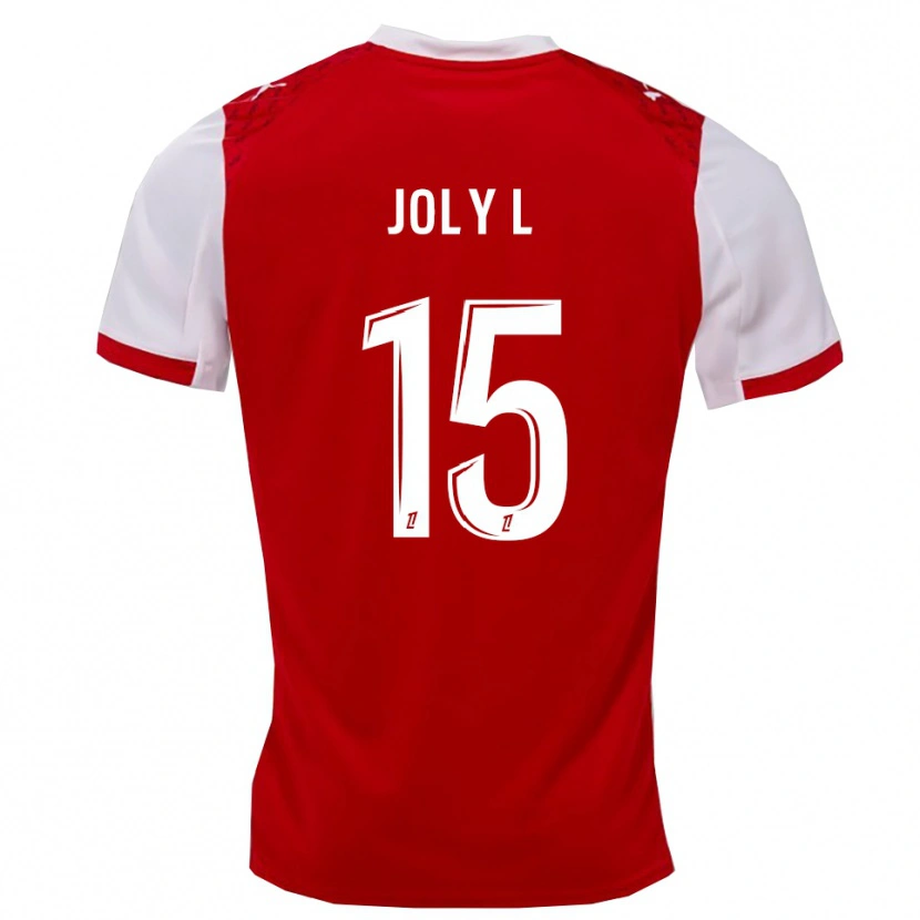 Danxen Bambino Maglia Lou Ann Joly #15 Rosso Bianco Kit Gara Home 2025/26 Maglietta