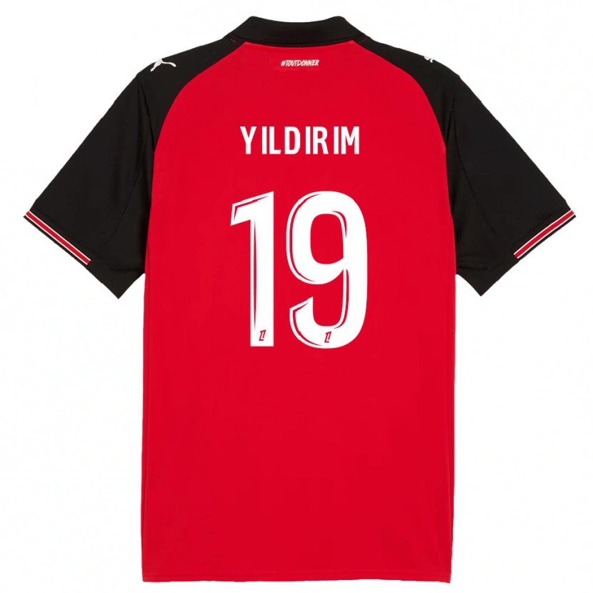 Danxen Bambino Maglia Bertuğ Yıldırım #19 Rosso Nero Kit Gara Home 2025/26 Maglietta