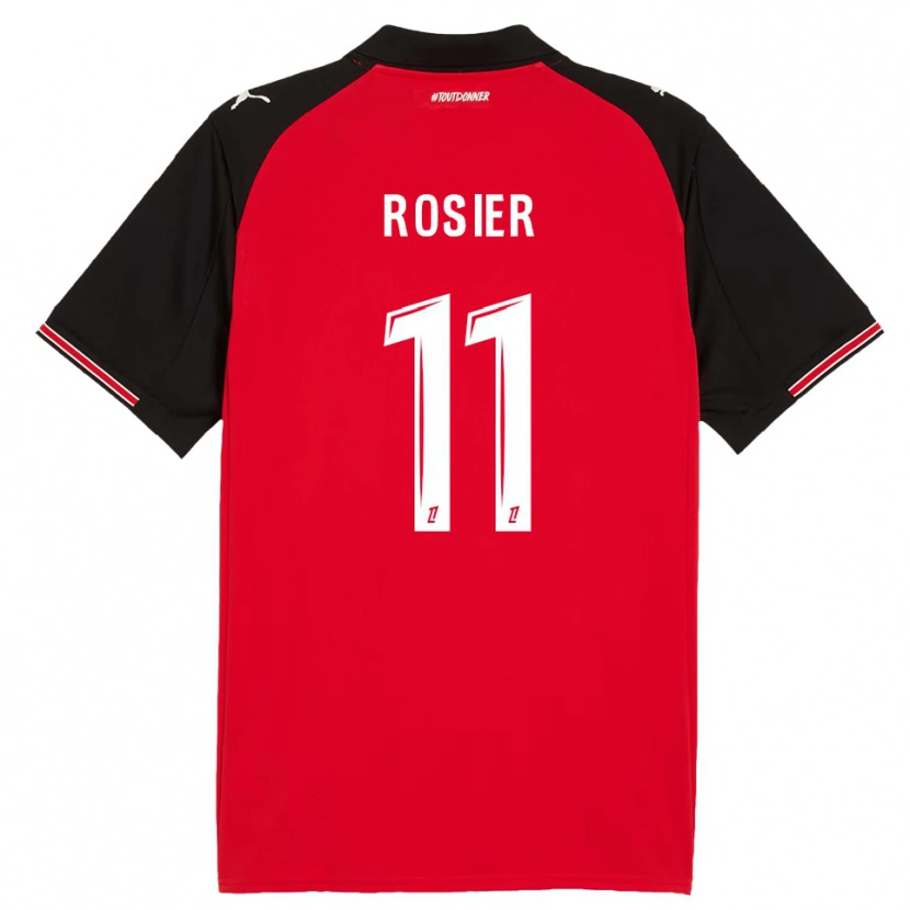Danxen Bambino Maglia Lucas Rosier #11 Rosso Nero Kit Gara Home 2025/26 Maglietta