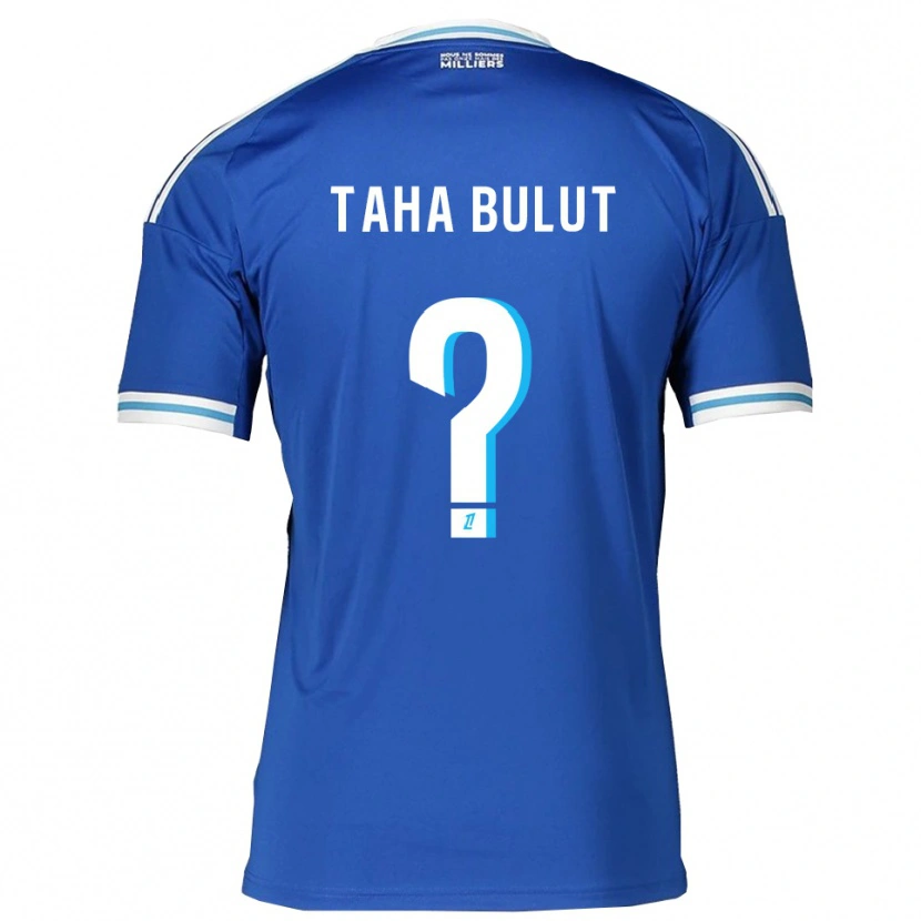 Danxen Bambino Maglia Yunus Taha Bulut #0 Blu Bianco Kit Gara Home 2025/26 Maglietta