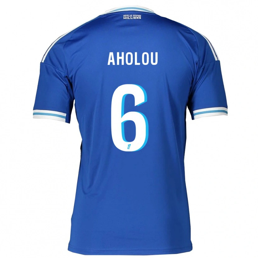 Danxen Bambino Maglia Jean-Eudes Aholou #6 Blu Bianco Kit Gara Home 2025/26 Maglietta