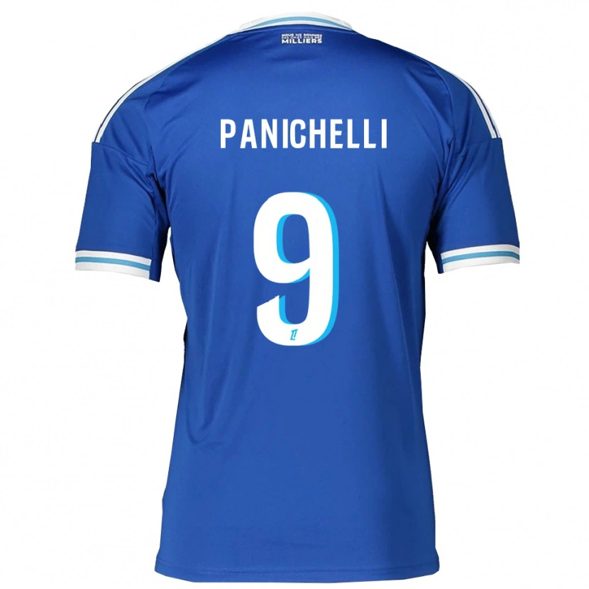 Danxen Bambino Maglia Joaquín Panichelli #9 Blu Bianco Kit Gara Home 2025/26 Maglietta