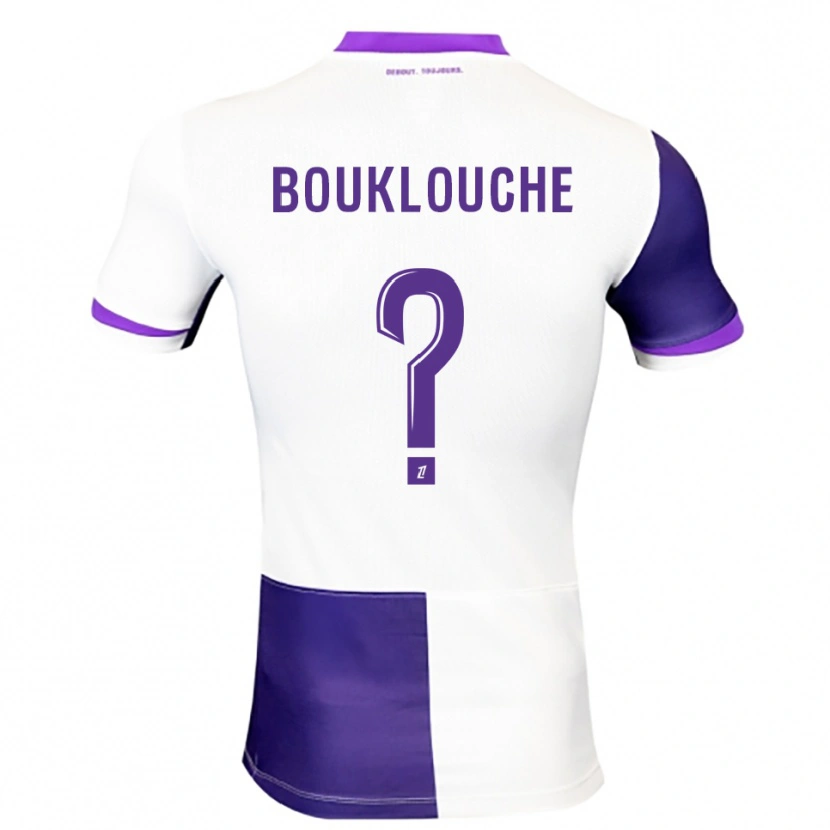 Danxen Bambino Maglia Kelyan Bouklouche #0 Viola Bianco Kit Gara Home 2025/26 Maglietta