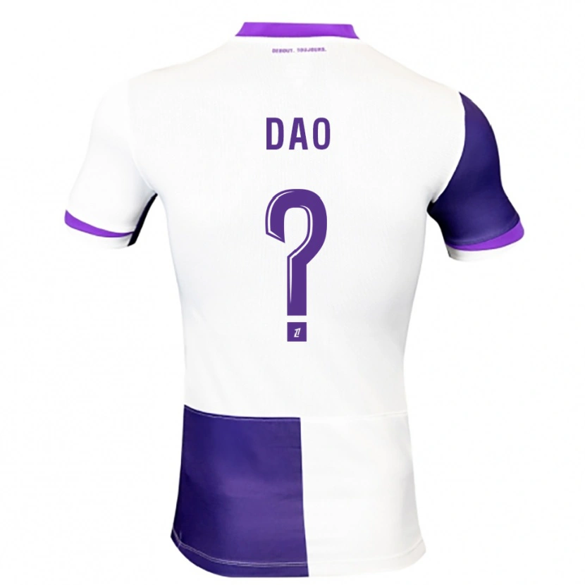 Danxen Bambino Maglia Elyess Dao #0 Viola Bianco Kit Gara Home 2025/26 Maglietta