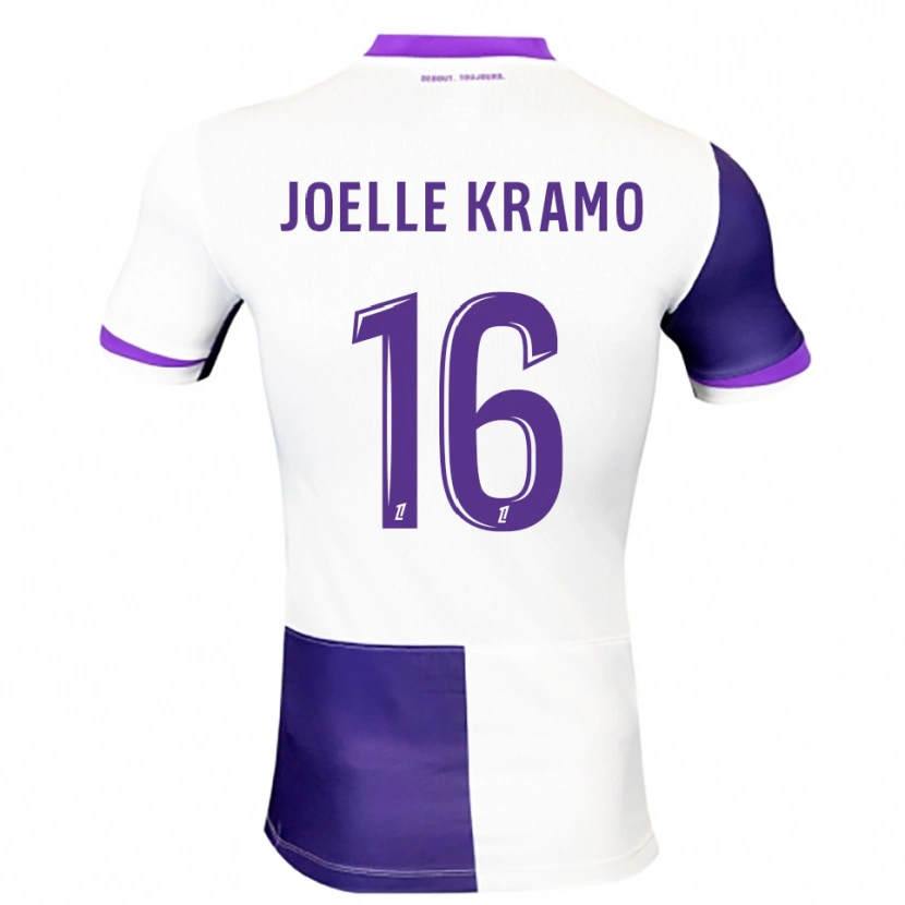 Danxen Bambino Maglia Marie Joelle Kramo #16 Viola Bianco Kit Gara Home 2025/26 Maglietta