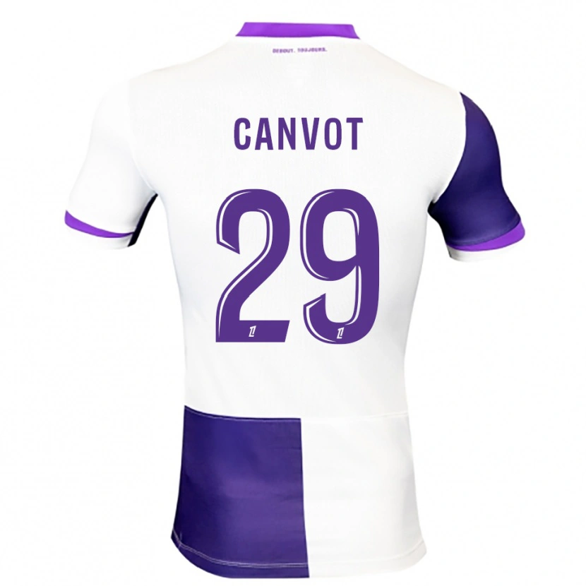 Danxen Bambino Maglia Jaydee Canvot #29 Viola Bianco Kit Gara Home 2025/26 Maglietta