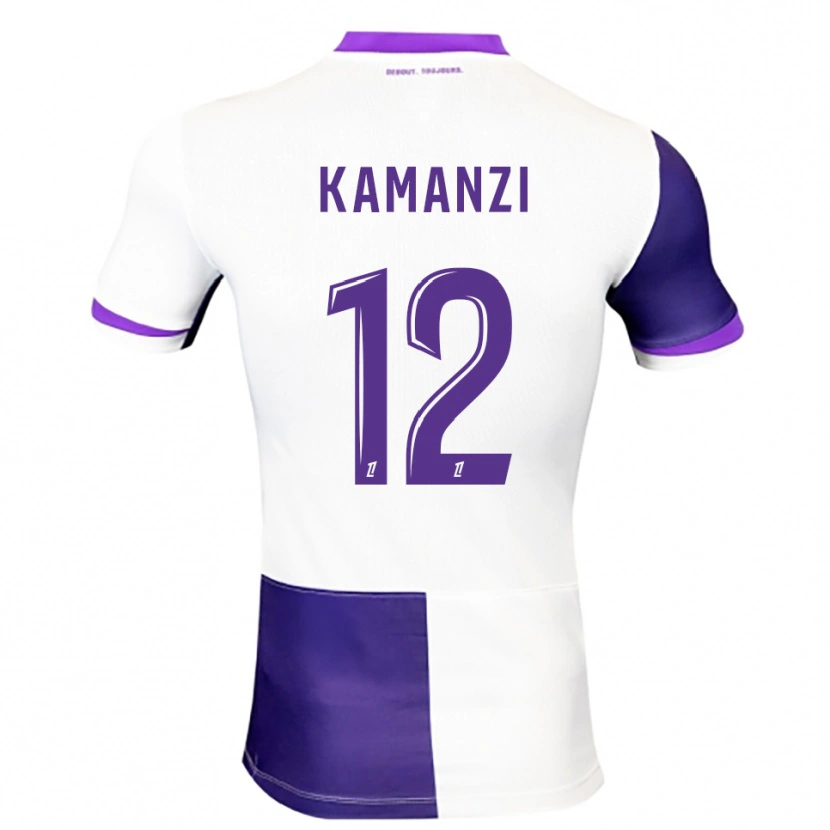 Danxen Bambino Maglia Warren Kamanzi #12 Viola Bianco Kit Gara Home 2025/26 Maglietta