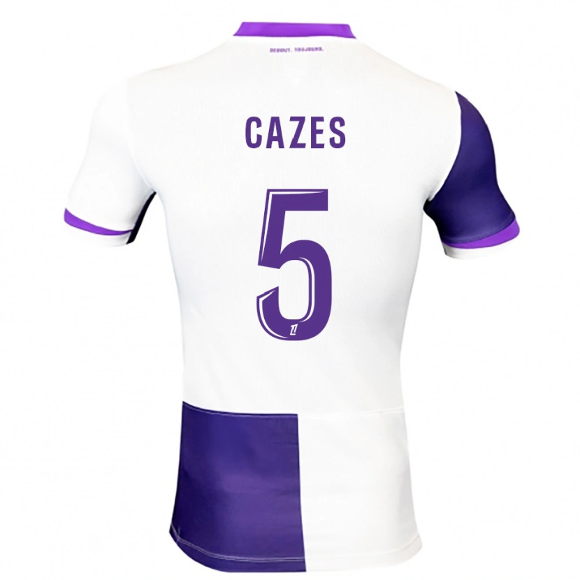 Danxen Bambino Maglia Manon Cazes #5 Viola Bianco Kit Gara Home 2025/26 Maglietta