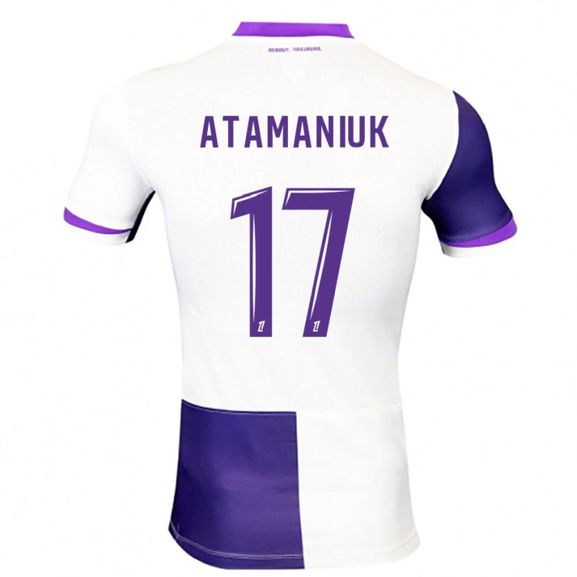 Danxen Bambino Maglia Alexandra Atamaniuk #17 Viola Bianco Kit Gara Home 2025/26 Maglietta