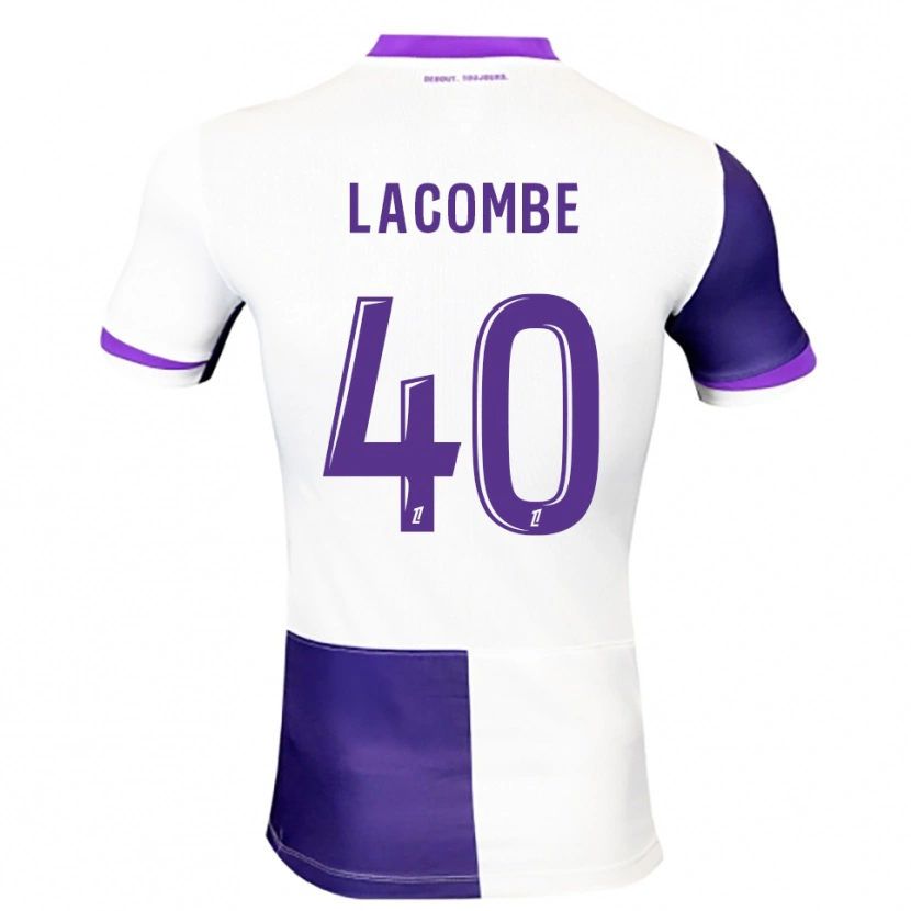 Danxen Bambino Maglia Justin Lacombe #40 Viola Bianco Kit Gara Home 2025/26 Maglietta