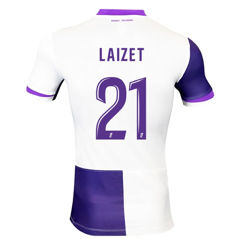 Danxen Bambino Maglia Emma Laizet #21 Viola Bianco Kit Gara Home 2025/26 Maglietta