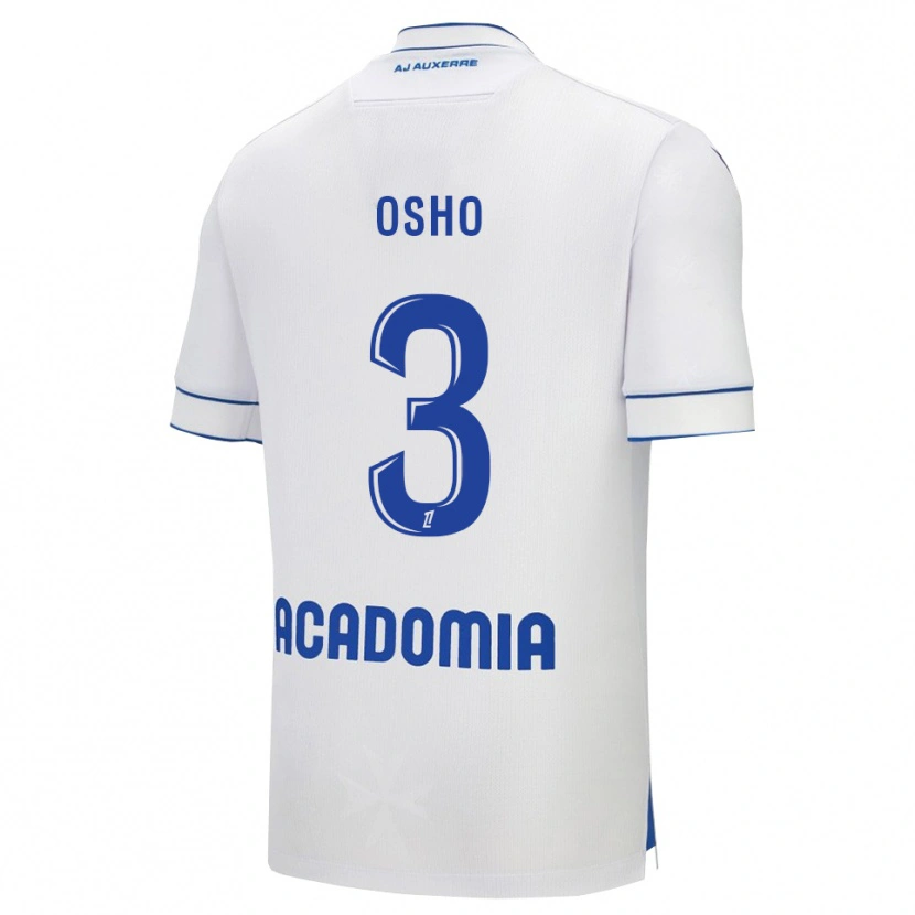 Danxen Bambino Maglia Gabriel Osho #3 Bianco Blu Kit Gara Home 2025/26 Maglietta