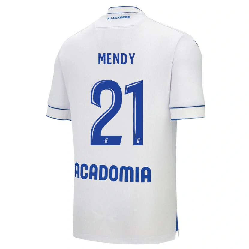Danxen Bambino Maglia Tony Mendy #21 Bianco Blu Kit Gara Home 2025/26 Maglietta
