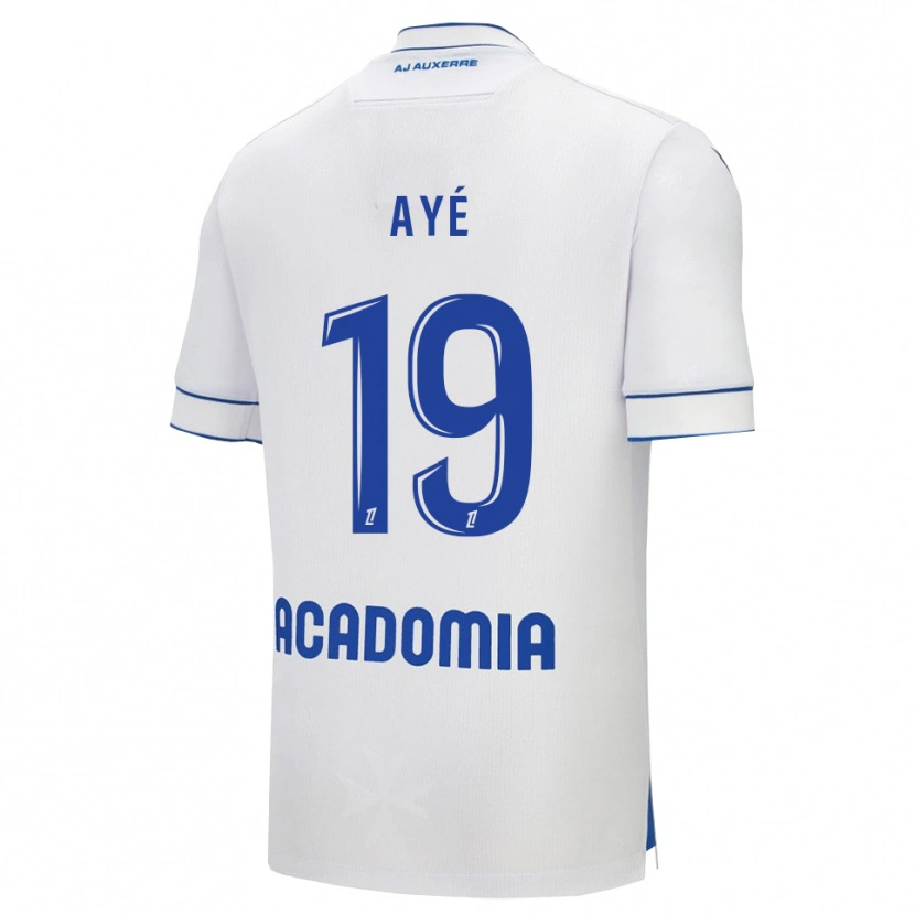 Danxen Bambino Maglia Florian Ayé #19 Bianco Blu Kit Gara Home 2025/26 Maglietta