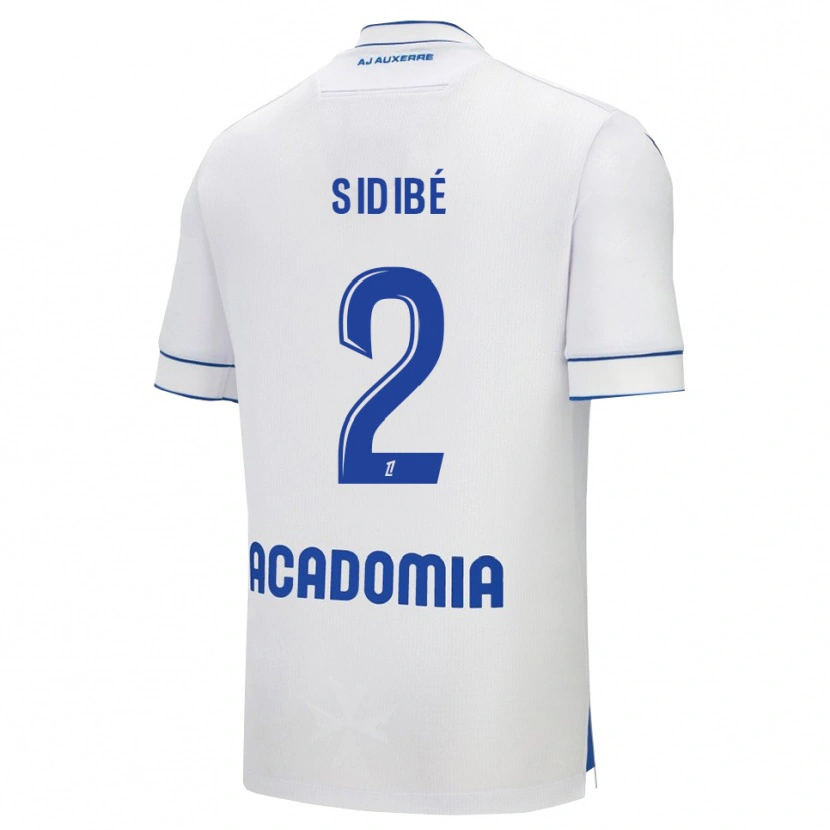 Danxen Bambino Maglia Ismaël Sidibé #2 Bianco Blu Kit Gara Home 2025/26 Maglietta