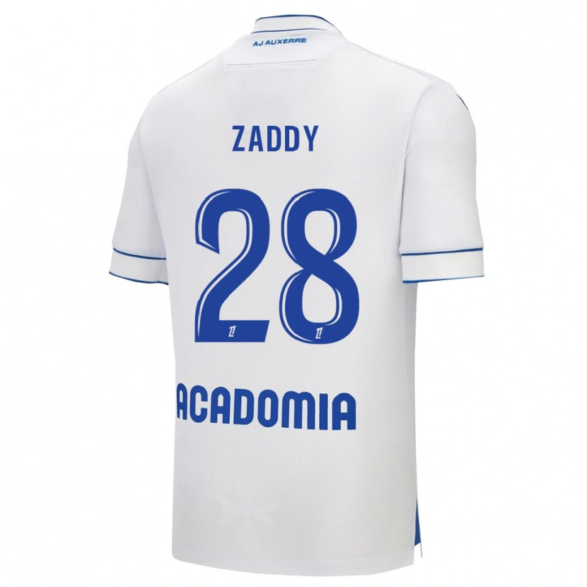 Danxen Bambino Maglia Yvan Zaddy #28 Bianco Blu Kit Gara Home 2025/26 Maglietta