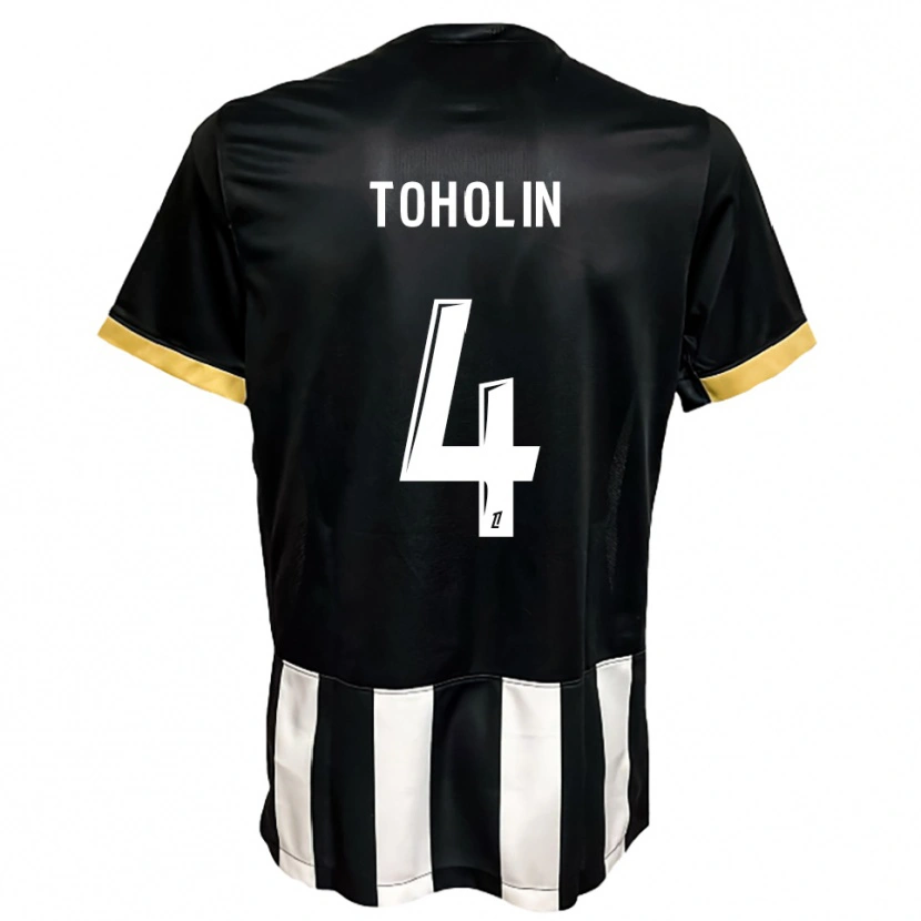 Danxen Bambino Maglia Abdine Toholin #4 Nero Bianco Kit Gara Home 2025/26 Maglietta