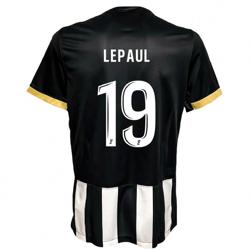 Danxen Bambino Maglia Estéban Lepaul #19 Nero Bianco Kit Gara Home 2025/26 Maglietta