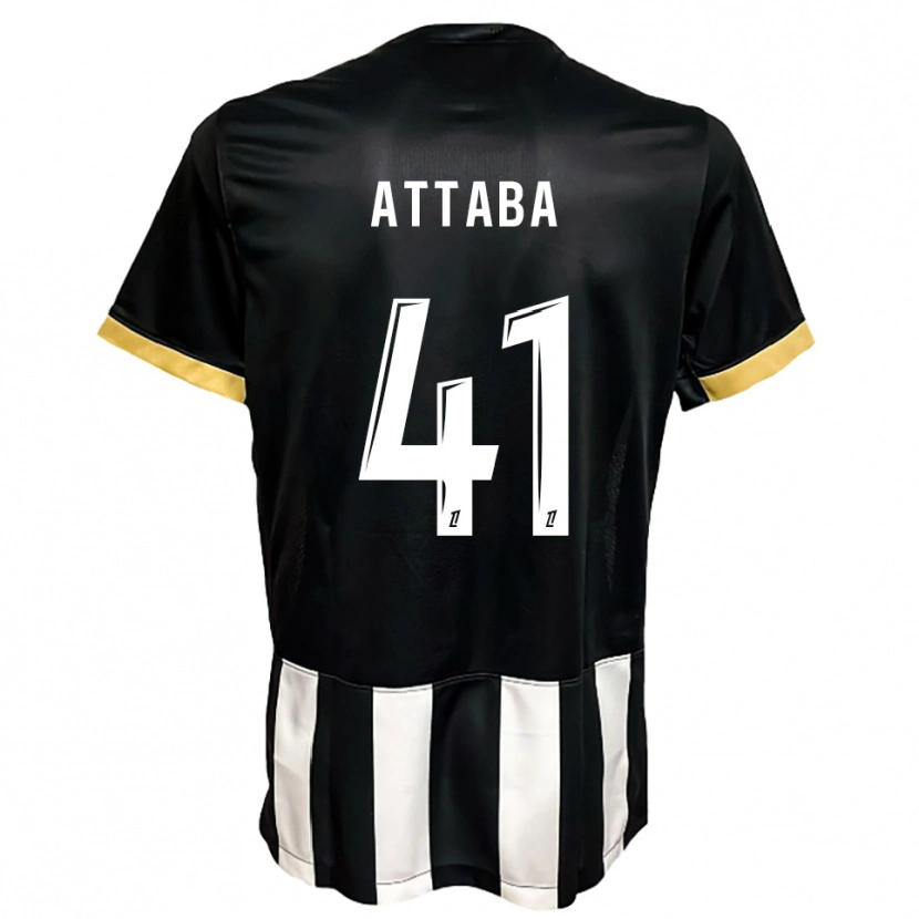 Danxen Bambino Maglia Sofian Attaba #41 Nero Bianco Kit Gara Home 2025/26 Maglietta