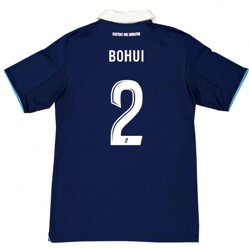 Danxen Bambino Maglia Isaiah Bohui #2 Blu Scuro Bianco Kit Gara Home 2025/26 Maglietta