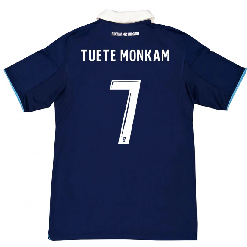 Danxen Bambino Maglia Malcolm Tuete Monkam #7 Blu Scuro Bianco Kit Gara Home 2025/26 Maglietta