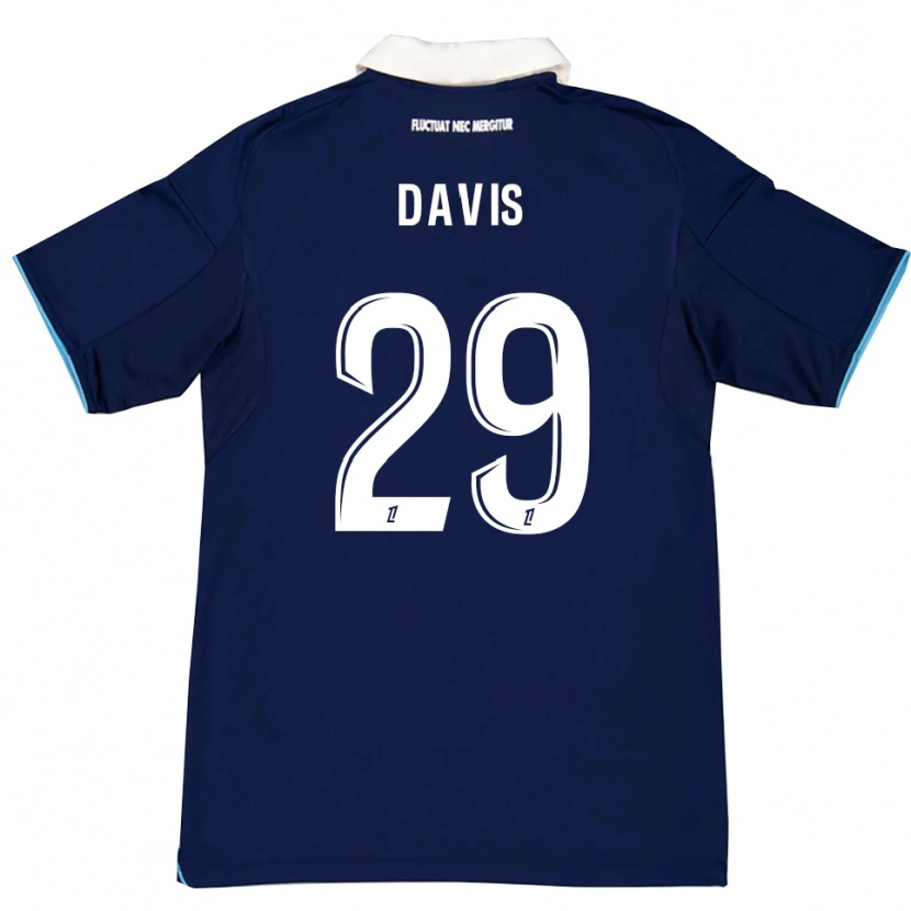Danxen Bambino Maglia Deja Davis #29 Blu Scuro Bianco Kit Gara Home 2025/26 Maglietta