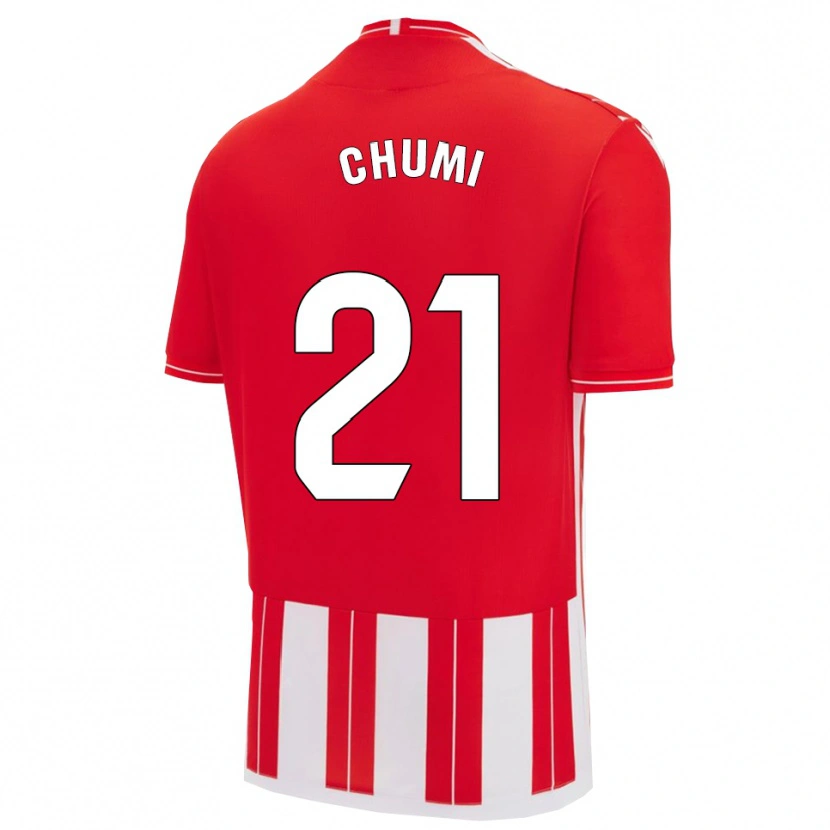 Danxen Bambino Maglia Chumi #21 Rosso Bianco Kit Gara Home 2025/26 Maglietta