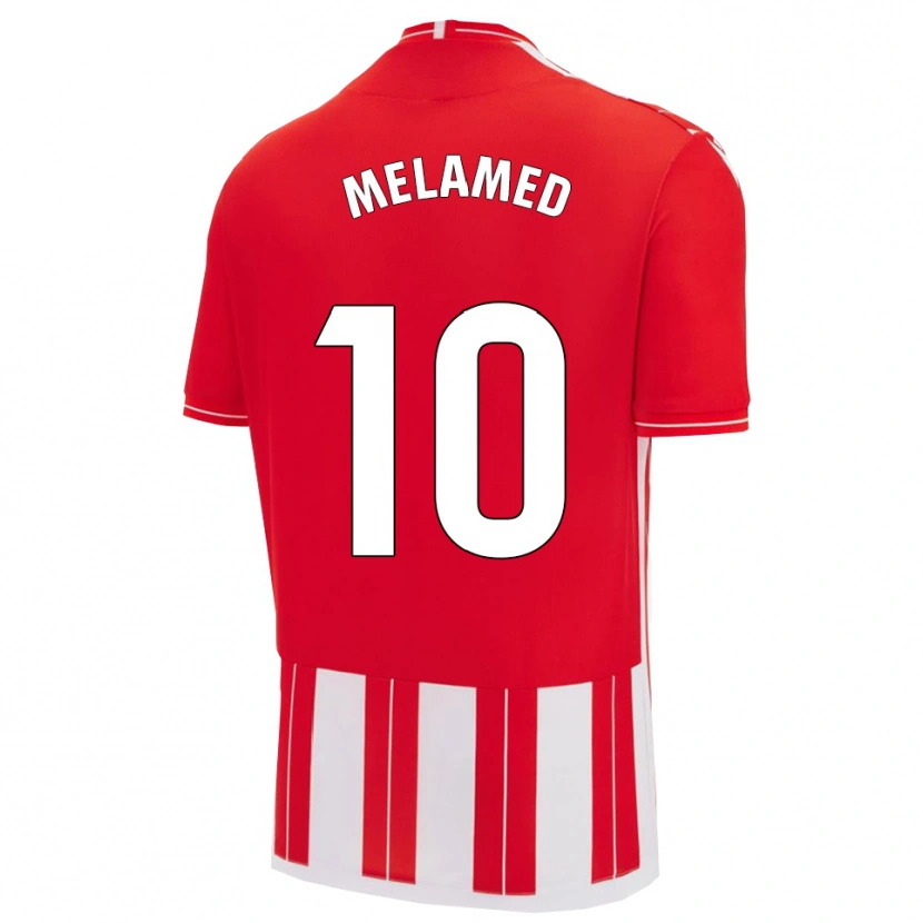 Danxen Bambino Maglia Nico Melamed #10 Rosso Bianco Kit Gara Home 2025/26 Maglietta