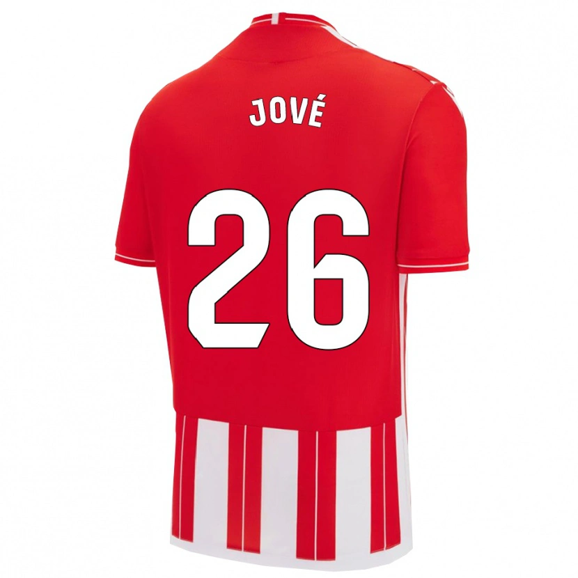 Danxen Bambino Maglia Ian Jové #26 Rosso Bianco Kit Gara Home 2025/26 Maglietta