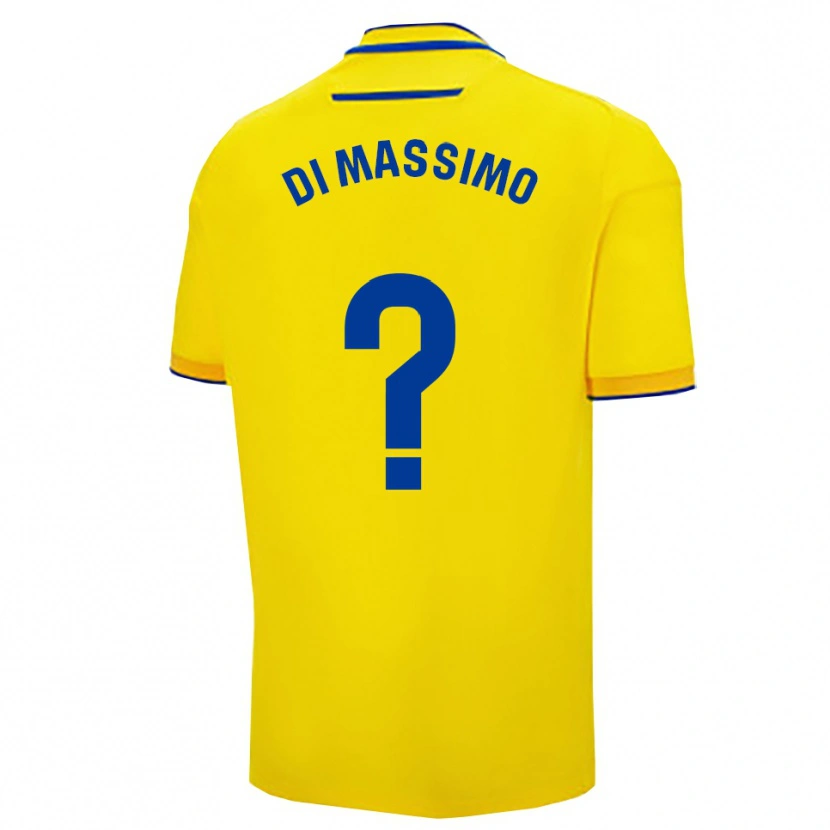 Danxen Bambino Maglia Manuel Di Massimo #0 Giallo Blu Scuro Kit Gara Home 2025/26 Maglietta