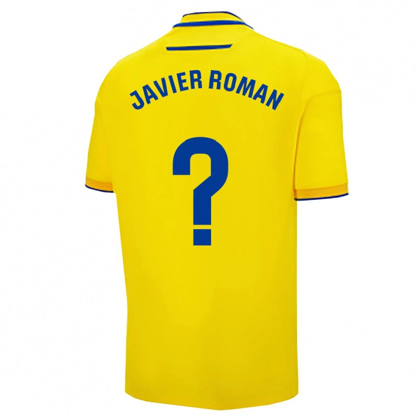 Danxen Bambino Maglia José Javier Román #0 Giallo Blu Scuro Kit Gara Home 2025/26 Maglietta