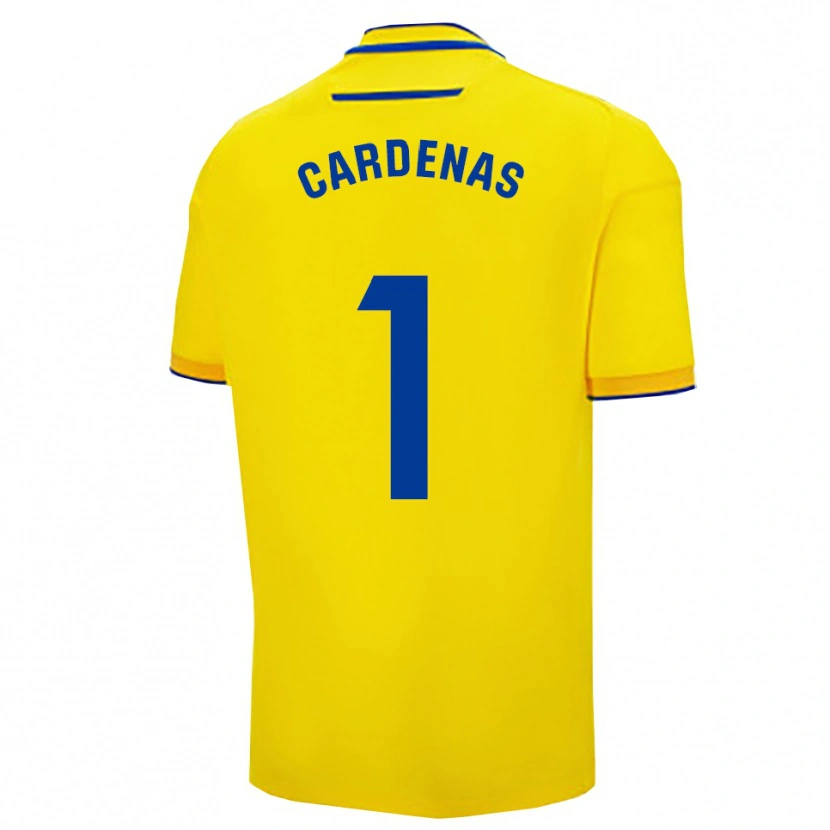 Danxen Bambino Maglia Raquel Cárdenas #1 Giallo Blu Scuro Kit Gara Home 2025/26 Maglietta