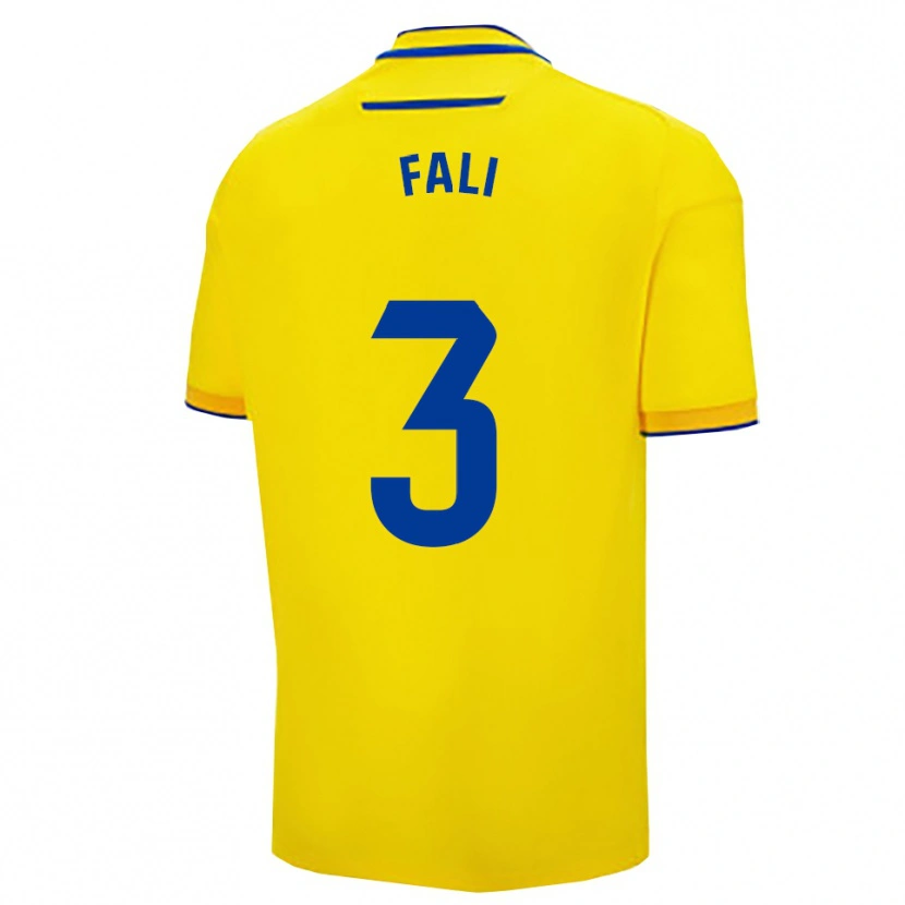 Danxen Bambino Maglia Fali #3 Giallo Blu Scuro Kit Gara Home 2025/26 Maglietta