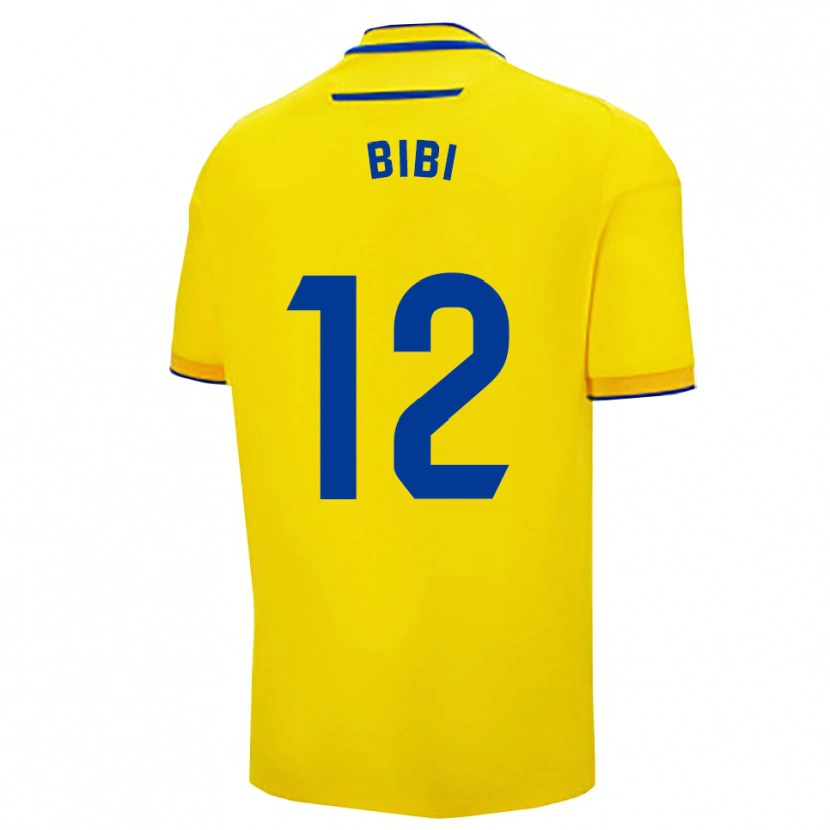 Danxen Bambino Maglia Bibiana Vallín Romero #12 Giallo Blu Scuro Kit Gara Home 2025/26 Maglietta