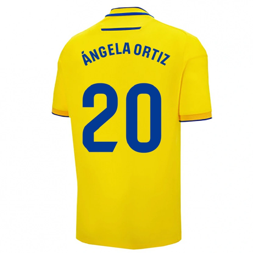 Danxen Bambino Maglia Ángela Gema Ortiz Muriel #20 Giallo Blu Scuro Kit Gara Home 2025/26 Maglietta