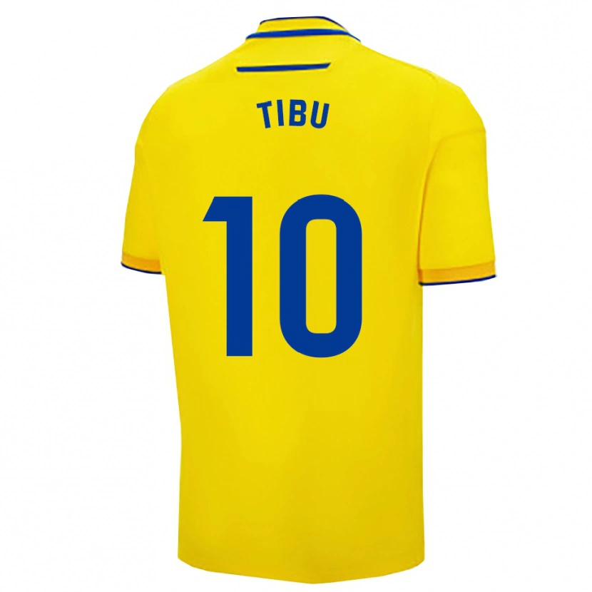 Danxen Bambino Maglia Andrea López Guerrero #10 Giallo Blu Scuro Kit Gara Home 2025/26 Maglietta