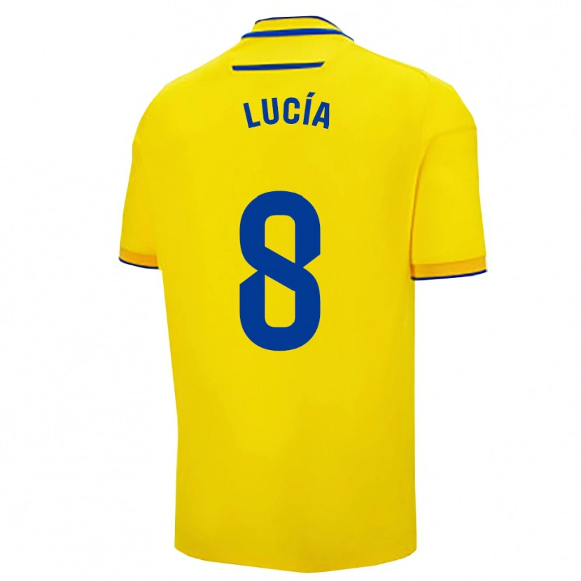 Danxen Bambino Maglia Lucía Del Castillo Barba #8 Giallo Blu Scuro Kit Gara Home 2025/26 Maglietta
