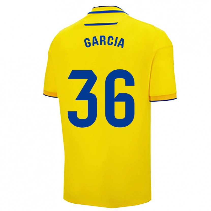 Danxen Bambino Maglia David García #36 Giallo Blu Scuro Kit Gara Home 2025/26 Maglietta