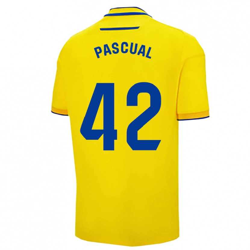 Danxen Bambino Maglia García Pascual #42 Giallo Blu Scuro Kit Gara Home 2025/26 Maglietta