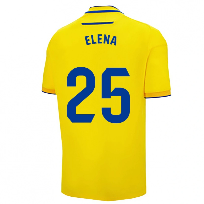Danxen Bambino Maglia Elena Gómez Labrador #25 Giallo Blu Scuro Kit Gara Home 2025/26 Maglietta