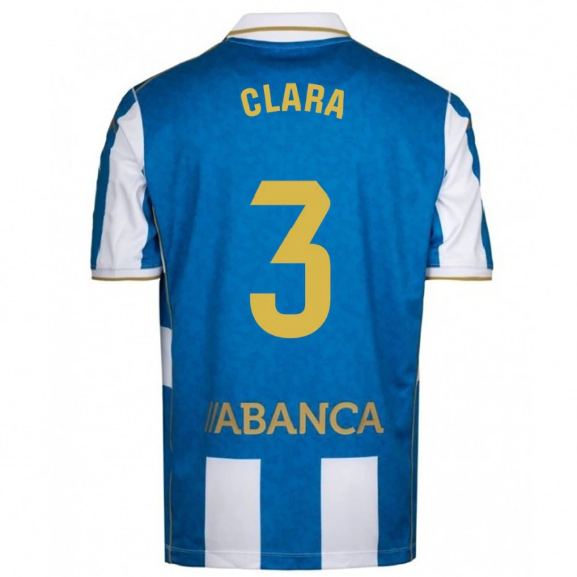 Danxen Bambino Maglia Clara Rodríguez #3 Bianco Blu Kit Gara Home 2025/26 Maglietta