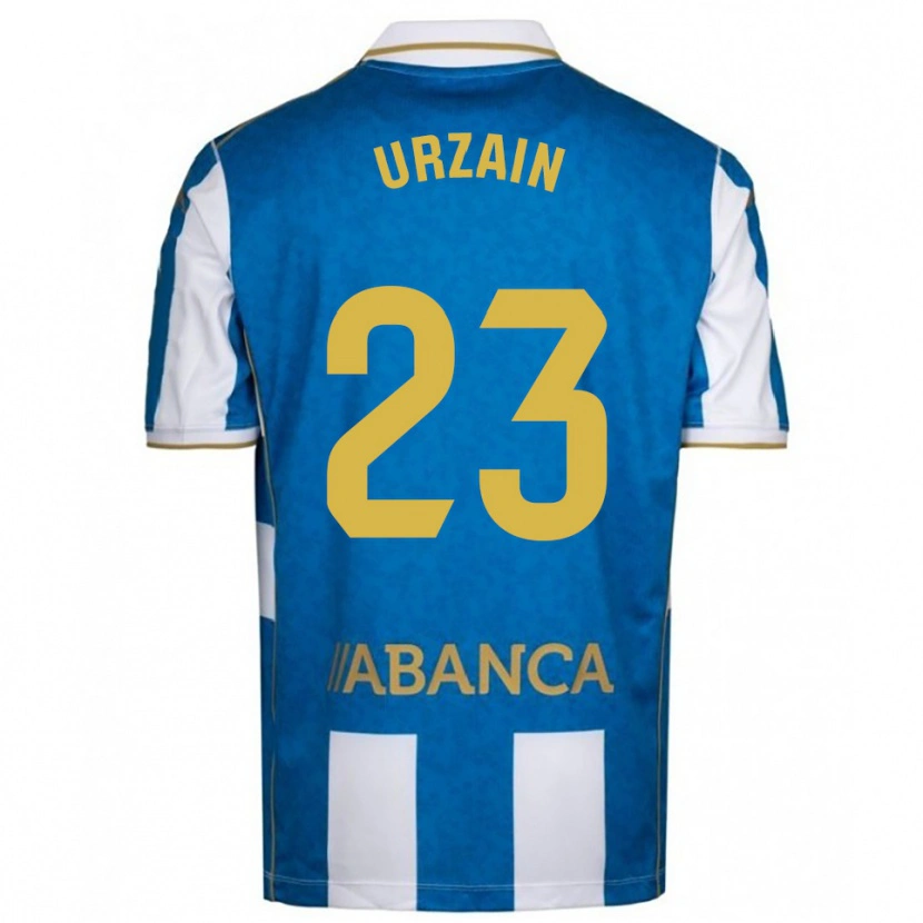 Danxen Bambino Maglia Fabián Urzain #23 Bianco Blu Kit Gara Home 2025/26 Maglietta