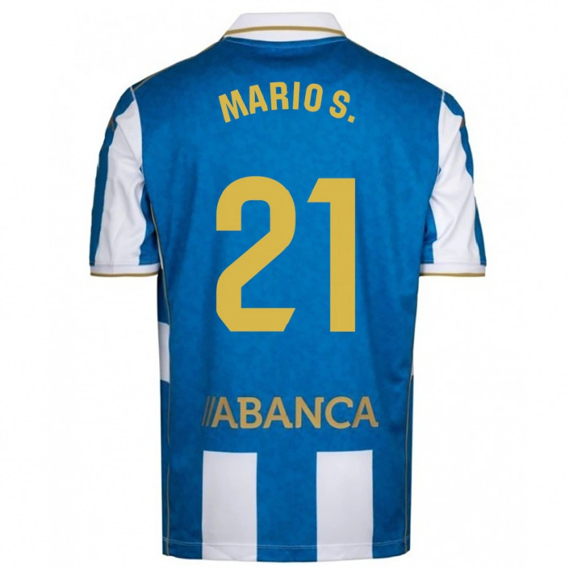 Danxen Bambino Maglia Mario Soriano #21 Bianco Blu Kit Gara Home 2025/26 Maglietta