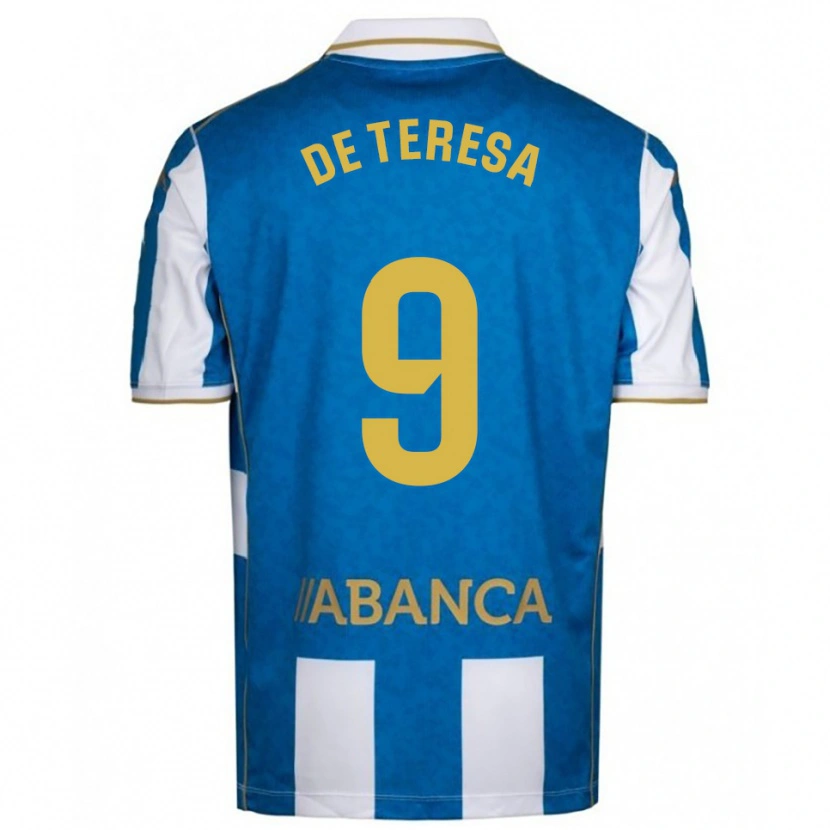 Danxen Bambino Maglia Ana Lucía De Teresa #9 Bianco Blu Kit Gara Home 2025/26 Maglietta