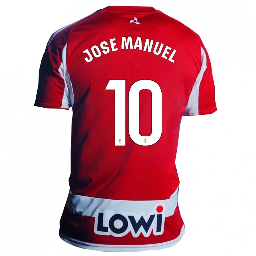 Danxen Bambino Maglia José Manuel Arnáiz #10 Rosso Bianco Kit Gara Home 2025/26 Maglietta