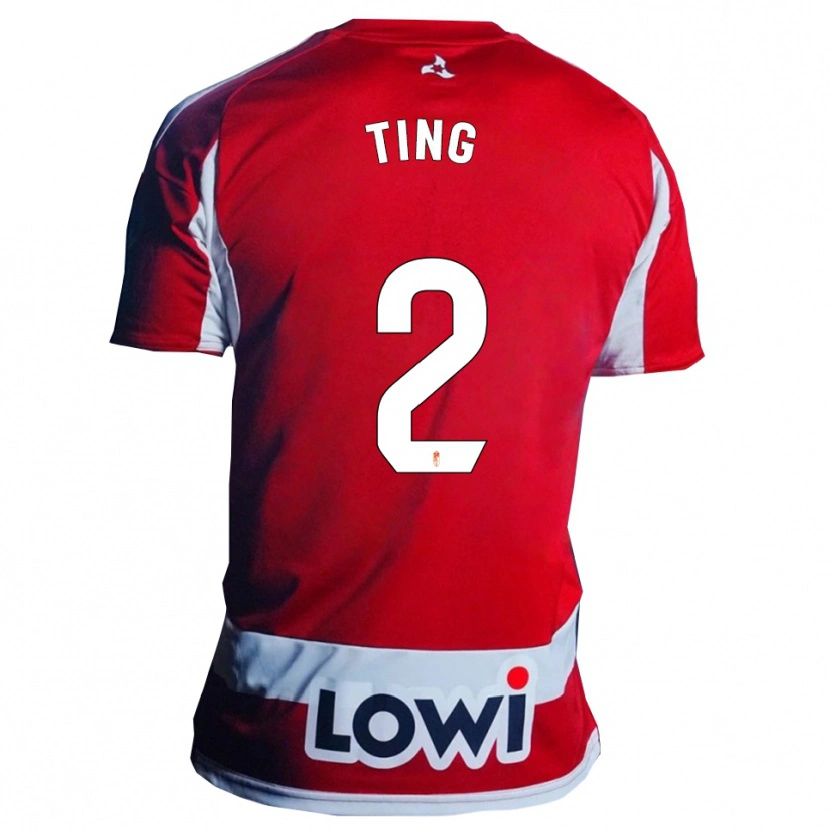 Danxen Bambino Maglia Xie Ting #2 Rosso Bianco Kit Gara Home 2025/26 Maglietta