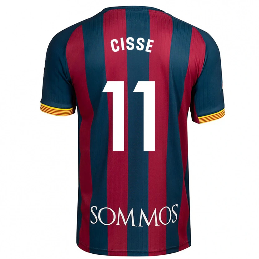 Danxen Bambino Maglia Bakary Cissé #11 Blu Scuro Rosso Kit Gara Home 2025/26 Maglietta