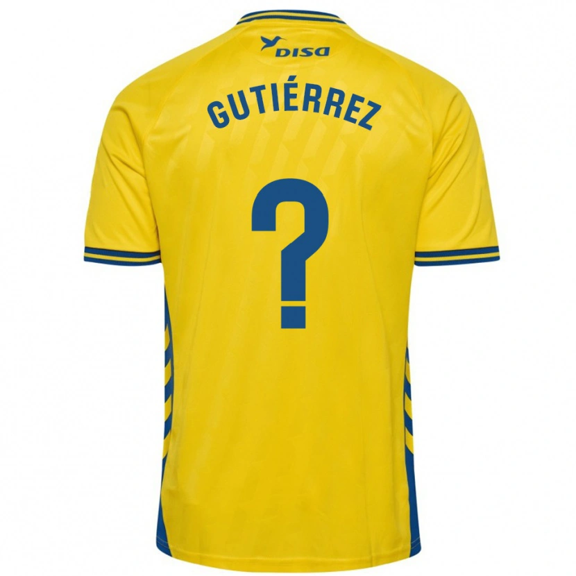 Danxen Bambino Maglia Marco Gutiérrez #0 Giallo Blu Kit Gara Home 2025/26 Maglietta